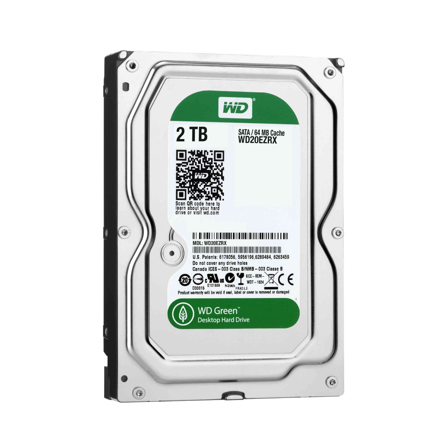 WD Green 2 TB Desktop Hard Drive: 3.5 Inch, SATA III, 64 MB Cache