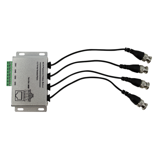 4 Channels 24V video balun Passive Receiver Hub. - Image 3