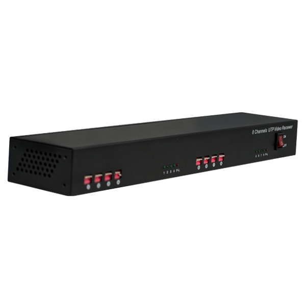 8 Channel Video Balun active receiver, with RJ45 connector 3937ft.l