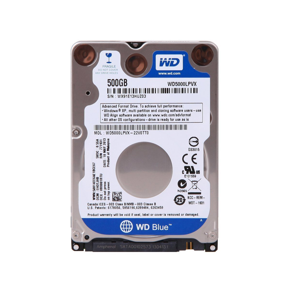 Digital Bare Drives 500GB WD Blue SATA III 5400 RPM 8 MB Cache Digital Bare Drives 500GB WD Blue SATA III 5400 RPM 8 MB Cache