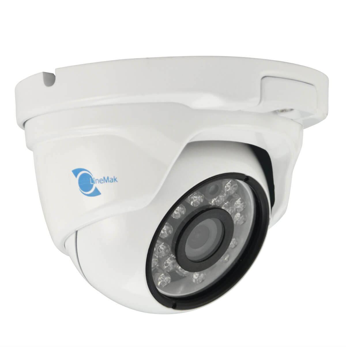 Dome camera, 1/2.8 HDIS CMOS Sensor, 1200TVL, 3.6mm lens, 24 LED, 65ft