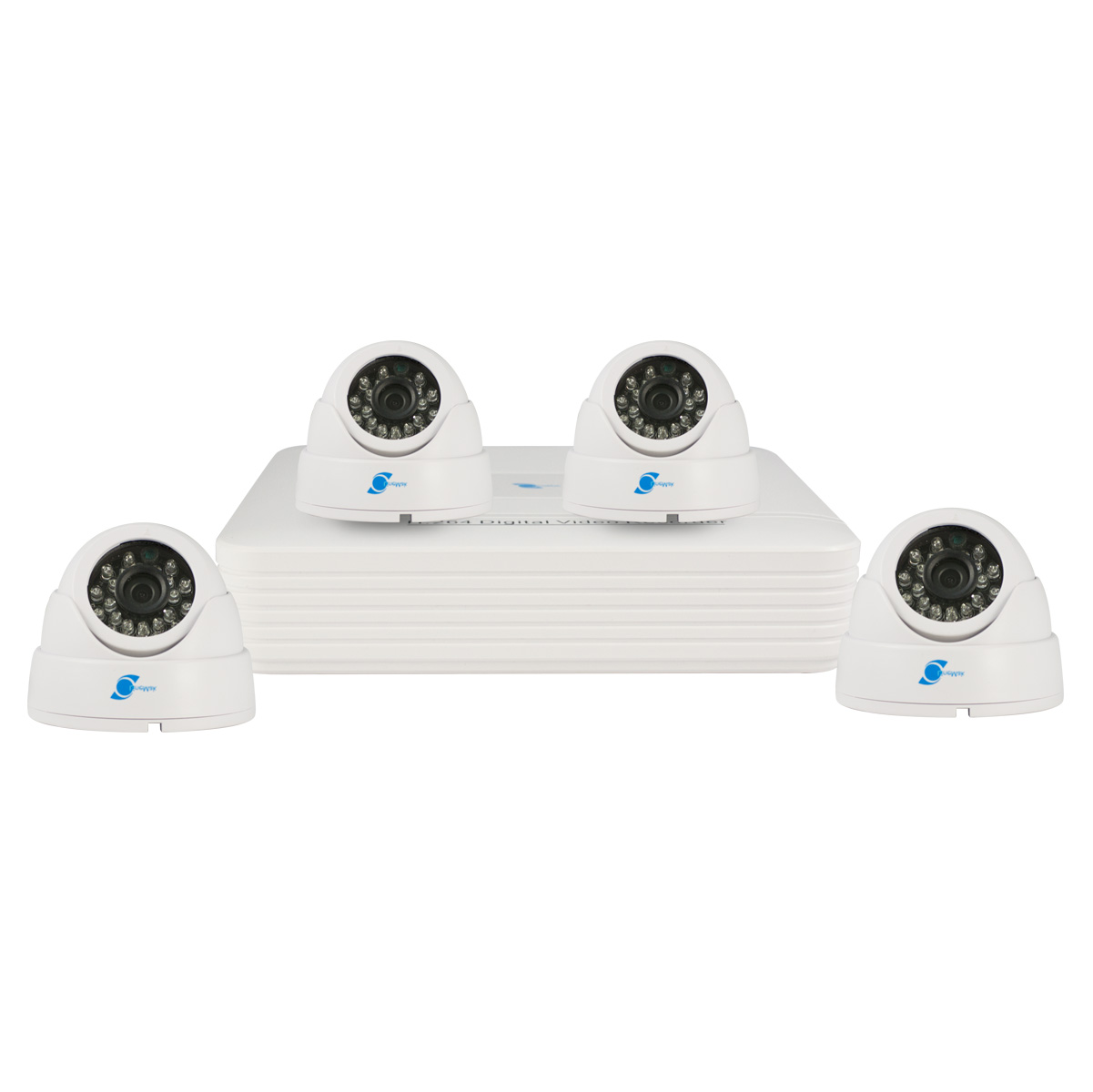 Kit of 4 cameras, HDIS CMOS Sensor, 900TVL, H264/G711A, D1, Pentaplex