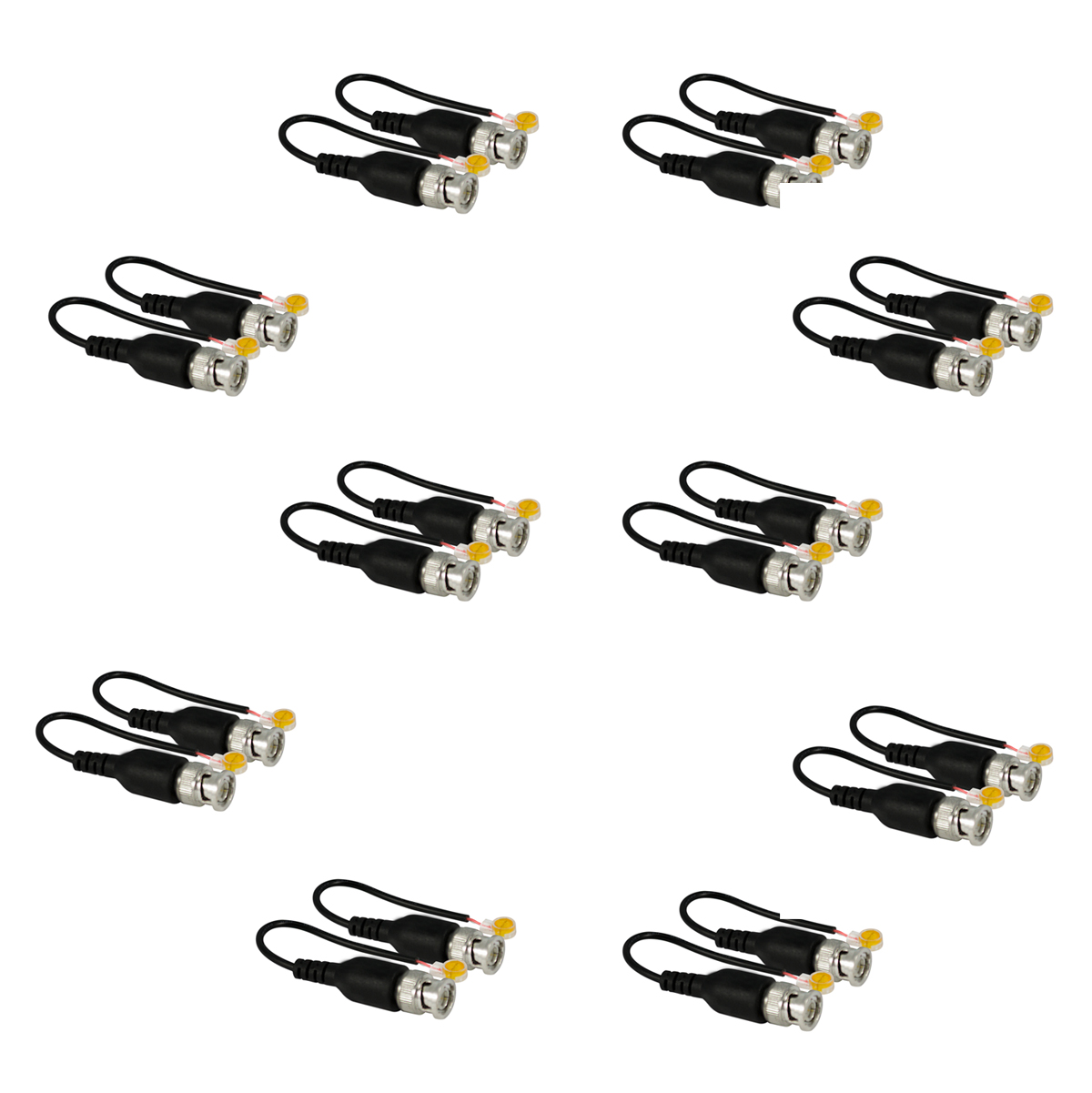 Passive Video Transceiver male BNC 1000ft. Contains 10 Pairs (20 Pcs)