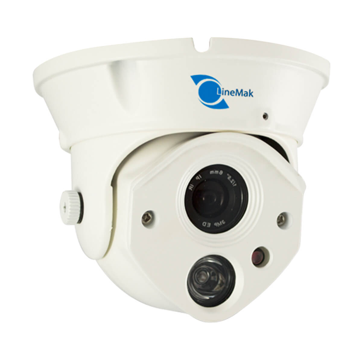 Vandalproof Dome camera, HDIS CMOS Sensor, 1200TVL, 6mm lens, 1 LED.