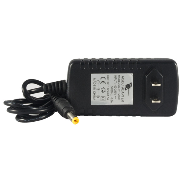 DC12V 2A Power adapter, designed to operate with security cameras