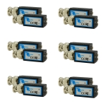 1 Channel passive Video balun 2000ft, Contains 6 Pairs (12 Pcs)
